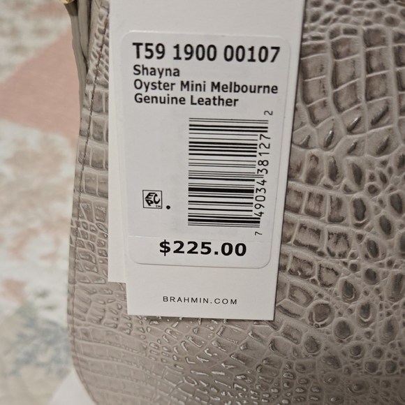 Brahmin Shayna Crossbody Bag And Ady Wallet Set In Oyster Mini Melbourne - Picture 4 of 16